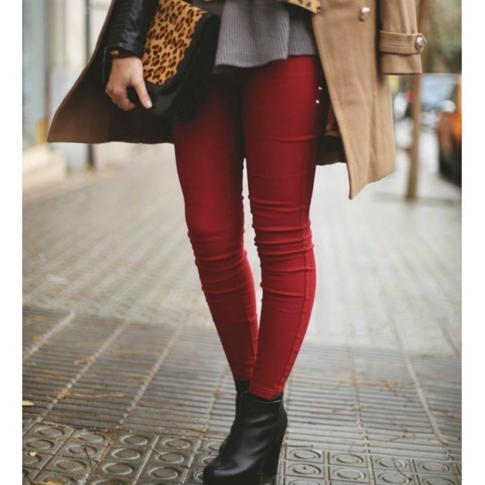 Burgundy Jeggings